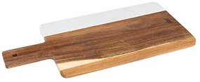 Επιφάνεια Κοπής 07.204643 Marble 42x20cm Natural-White Marble,Wood