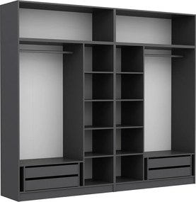 Εξαφυλλη Ντουλαπα με Καθρέπτη Χρυσο LARE 52x270x235