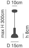 SE21-GM-4-MS3 ADEPT TUBE Gold Matt Pendant Black Metal Shade+
