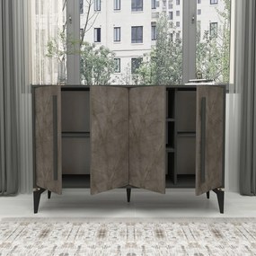 Κονσόλα Gordion Μάρμαρο / Ανθρακί FREFADA 140x35.3x95