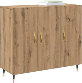 vidaXL Πλαϊνό γραφείο Artisan Oak 90 x 34 x 80 εκ. Επεξεργασμένο ξύλο