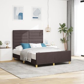 vidaXL Κιβώτιο Κρεβατιού Σκούρο Καφέ 160x200 εκ. Ύφασμα
