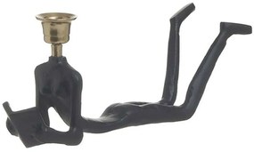 Κηροπήγιο Αναγνώστης 3-70-893-0011 28x8x12cm Black-Gold Inart Aluminium