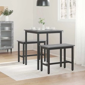 vidaXL Τραπεζαρίες ΜΕΤΑΛΛΟ