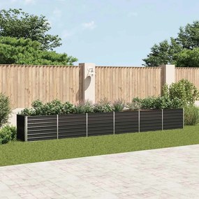 vidaXL Ζαρντινιέρα Υπερυψωμένη Ανθρακί 600x80x77 εκ. Γαλβαν. Χάλυβας
