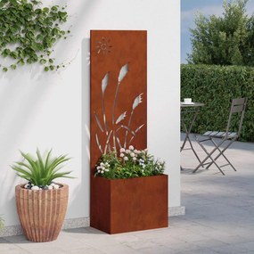 vidaXL Οθόνη Ιδιωτικότητας Κήπου Σκ rusty 50 x 32 x 150 εκ