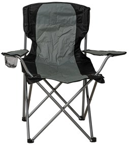 Γκρί Πτυσσόμενη Καρέκλα Camping Με Μεταλλικό Σκελετό