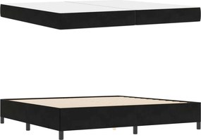 vidaXL Σκελετός Κρεβατιού με στρώμα Μαύρο 200 x 200 cm ύφασμα