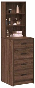 vidaXL Highboard Καφέ δρυς 40 x 41 x 135 εκ. Επεξεργασμένο ξύλο