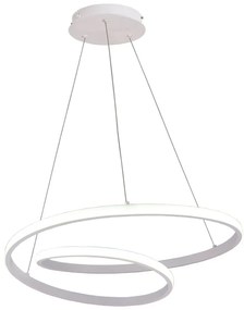 POWERTECH LED φωτιστικό οροφής HLL-0153, 25W, 4000K, Φ40cm, 1m, λευκό