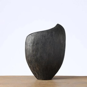 Βάζο Ανάγλυφο Polyresin Μαύρο ESPIEL 23x10x32εκ. FIK428