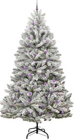 vidaXL Τεχνητό Χριστουγεννιάτικο Δέντρο Πράσινο και Λευκό 300 cm