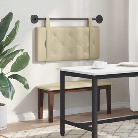 vidaXL Κρεμαστό Κεφαλάρι Επιτοίχιο Κρεμ 80 cm Τεχνητό Δέρμα