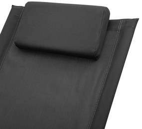 vidaXL Ξαπλώστρα Παιδική Μαύρη Ατσάλινη