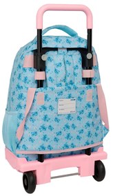 Σχολική Τσάντα με Ρόδες Lilo &amp; Stitch Ohana Μπλε 33 x 45 x 22 cm