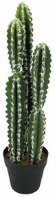 Τεχνητό Φυτό Σε Γλάστρα Κάκτος 04-00-18732 58cm Green-White Marhome Συνθετικό Υλικό