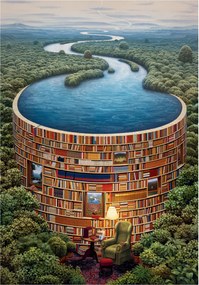 Clementoni Παζλ High Quality Collection Βιβλιοθήκη 1000 τμχ - Compact Box