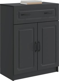 vidaXL Πλαϊνό γραφείο Μαύρο 66 x 34,5 x 87 εκ. Επεξεργασμένο Ξύλο