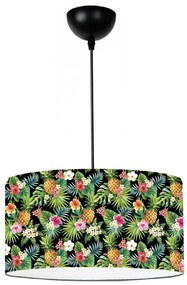 Φωτιστικό οροφής Alamea Megapap E27 υφασμάτινο μονόφωτο πολύχρωμο floral Φ38x70εκ.