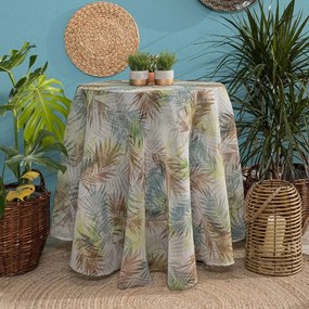 Ροτόντα Arousa Beige-Green Teoran Διάμετρος 180cm Φ180 Πολυέστερ