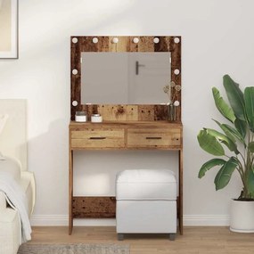 vidaXL Κομοδίνο Παλιό Ξύλο 78.5 x 41 x 135 εκ Επεξεργασμένο ξύλο
