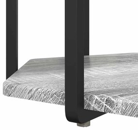 vidaXL Σετ βοηθητικά τραπεζάκια με ράφι 2 pcs Γκρι σονόμα και Μαύρο
