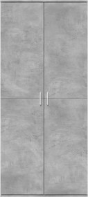 vidaXL Ντουλάπι Γκρι Σκυροδέματος 80x35x180 εκ. από Επεξεργασμένο Ξύλο