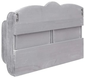 vidaXL Κρεμάστρα Τοίχου Γκρι 50 x 10 x 34 εκ. Ξύλινη