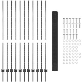 vidaXL Σετ Φράχτη Γκρι 150x2500 εκ. Μέταλλο