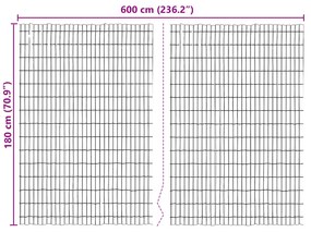 vidaXL Φράχτης Μπάφ 600x125 εκ