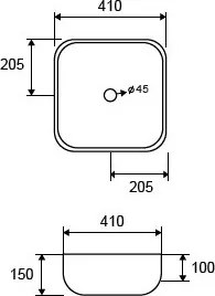 Karag LT 2144 41x41 - Επιτραπέζιος νιπτήρας