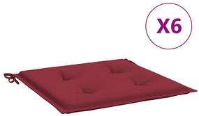 vidaXL Μαξιλάρια Καρέκλας Κήπου 2 τεμ. Μπορντό 40x40x4 εκ. Υφασμάτινα