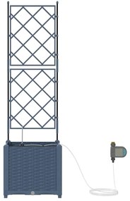 vidaXL Ζαρντινιέρες κήπου Γκρι 40 x 40 x 142 cm Ατσάλι