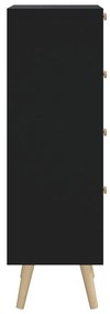 Ντουλάπι με Συρτάρια 40 x 30 x 95 εκ. από Επεξεργασμένο Ξύλο - Μαύρο