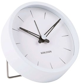 Ρολόι Επιτραπέζιο - Ξυπνητήρι Lure KA5842WH Φ10x5cm White Karlsson Metal