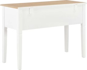 vidaXL Γραφείο Λευκό 109,5 x 45 x 77,5 εκ. Ξύλινο