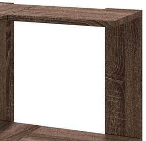 vidaXL Βιβλιοθήκη Γωνιακή 3 Επ. Καφέ Δρυς 50x50x102εκ Επεξ. Ξύλο