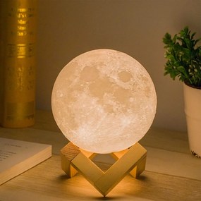 Ανάγλυφο Φωτιστικό Αφής Φεγγάρι Υγραντήρας 3D Small