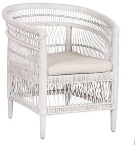 ΠΟΛΥΘΡΟΝΑ MALAWI HM9635.02 ΞΥΛΟ ΜΑΟΝΙ ΜΕ RATTAN ΛΕΥΚΟ-ΛΕΥΚΟ ΜΑΞΙΛΑΡΙ 80x70x86Υεκ.
