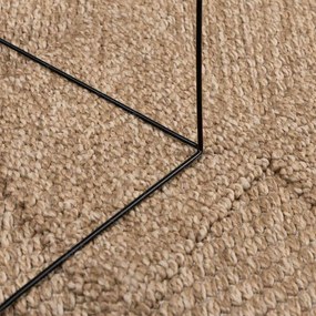 vidaXL Χαλιά χώρου τετράγωνο AGIRA Φυσικό 200 x 200 cm Πολυεστέρας