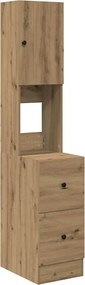 vidaXL Πλαϊνός πάγκος κουζίνας με ράφι Artisan Oak 32 x 50 x 180 εκ.