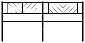 vidaXL Κεφαλάρι Μαύρο 180 εκ. Μεταλλικό
