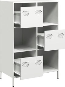 vidaXL Ντουλάπα Λευκό 68x39x103,5 εκ. από Χάλυβα
