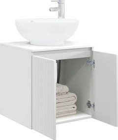 vidaXL Επιτοίχια Λεκάνη Έπιπλο Λευκό 49,5 x 44,5 x 65 εκ