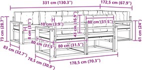 vidaXL Σειρά Καναπέ Εξωτερικού 6 pcs Λευκό και Κρεμ Πολυεστέρας