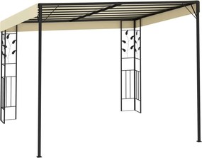 vidaXL Κιόσκι Επιτοίχιο Κρεμ 3 x 3 x 2,5 μ.