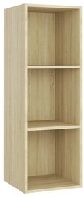vidaXL Έπιπλα Τηλεόρασης 3 τεμ. Sonoma Δρυς 107x35x37 εκ. Μοριοσανίδα