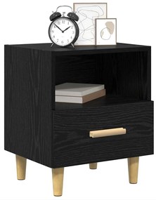 vidaXL Κομοδίνο 2 pcs Μαύρη δρυς 40 x 35 x 47.5 εκ Επεξεργασμένο ξύλο