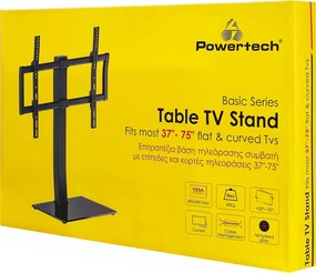 POWERTECH επιτραπέζια βάση τηλεόρασης PT-1565, 37-75", έως 40kg