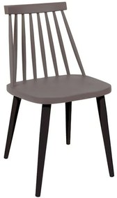 Καρέκλα Lavida ΕΜ139,29 43x48x77cm Beige-Black Μέταλλο,Πολυπροπυλένιο